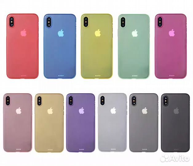 Чехлы ультратонкие на iPhone 4/5/6/7/X