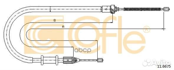 Трос стояночного тормоза 116675 Cofle
