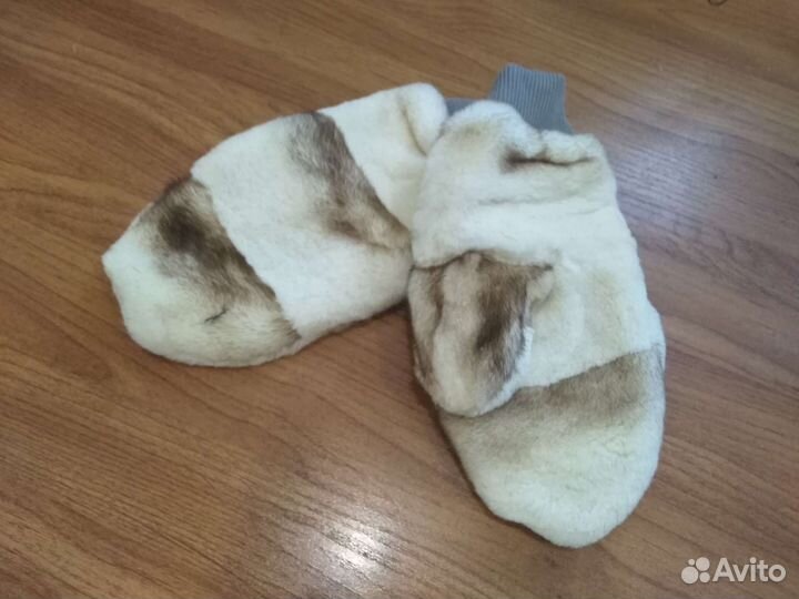 Варежки норковые женские