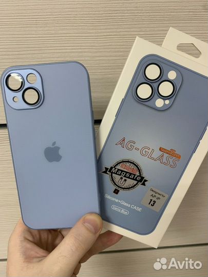 Чехол стеклянный Magsafe iPhone 13