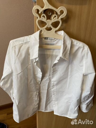 Рубашка для мальчика белая H&M р-р 116