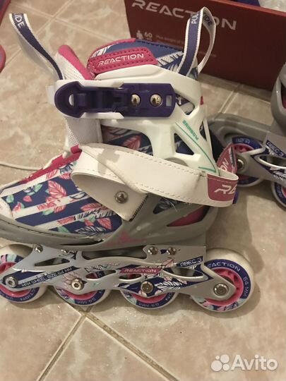 Роликовые коньки раздвижные Reaction Rainbow 26-31