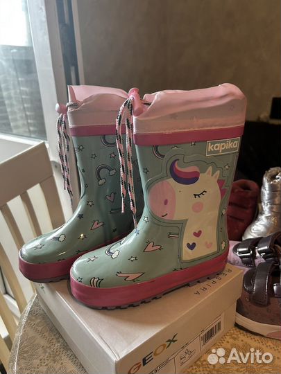 Сапоги резиновые для девочки