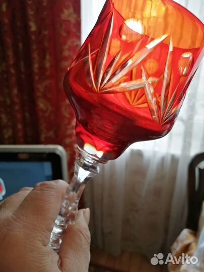 Фужеры - цветной хрусталь 70 - х годов