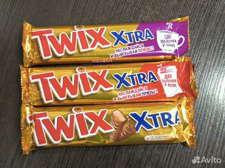 Батончики Snickers 50.5 г и Twix Extra 82 г