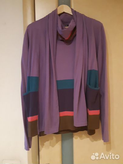 Двойка-майка и кардиган. Хлопок+кашемир