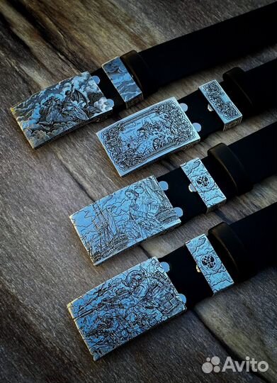 Ремень мужской пряжка серебро