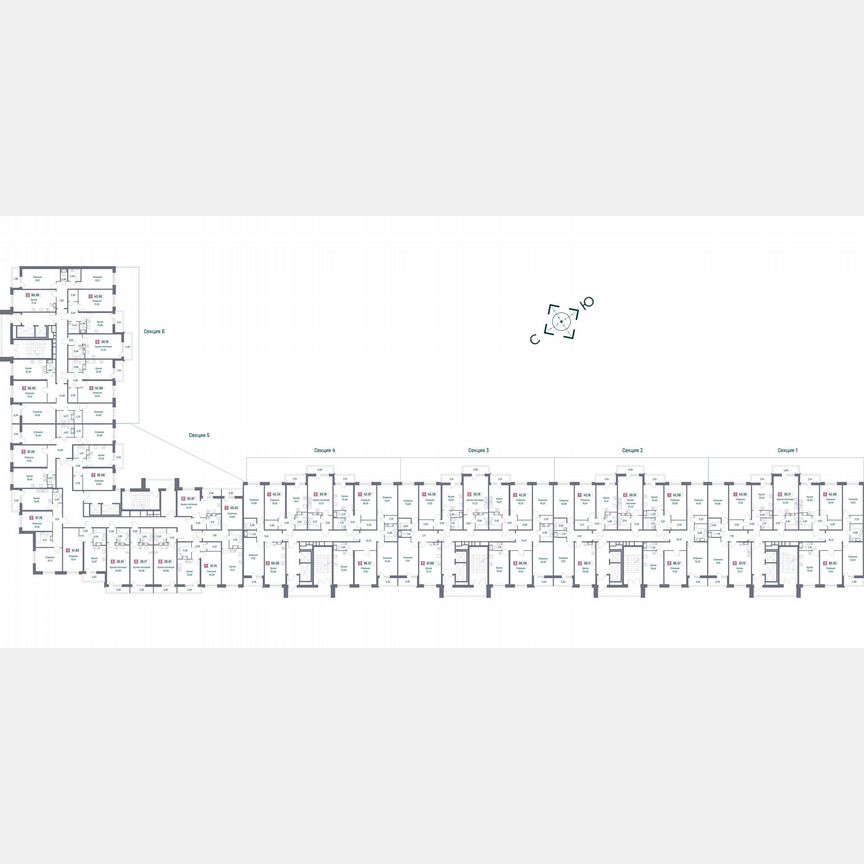 1-к. квартира, 43 м², 12/16 эт.