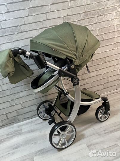 Коляска 2в1 Dalux, luxmom, Darex (хаки )