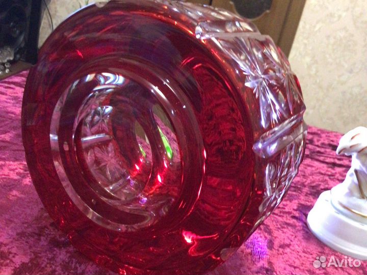 Ваза цветной хрусталь Германия 50 х годов