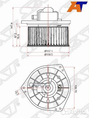 Мотор отопителя салона Mitsubishi Lancer 02-10