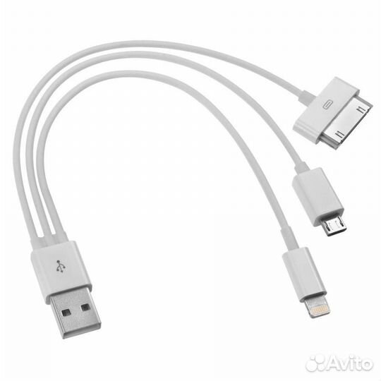 Кабель для зарядки iPhone, iPad, HTC, Samsung