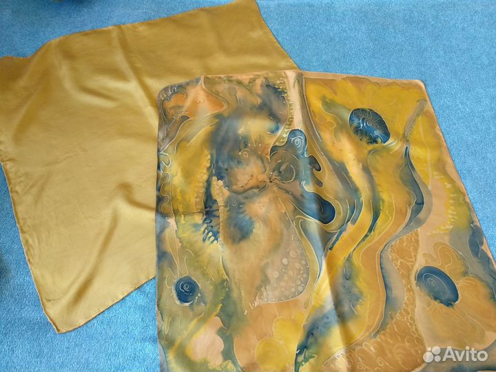 Платки на голову шелковые шарфы на шею Индия