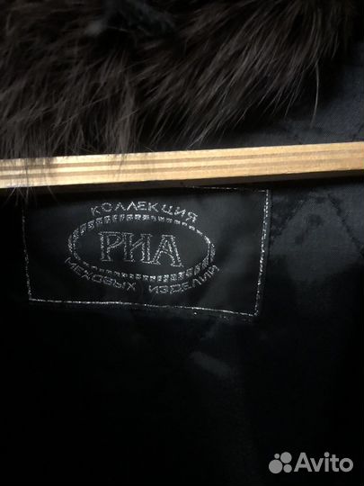 Шуба мутоновая, воротник песец, размер 50-52