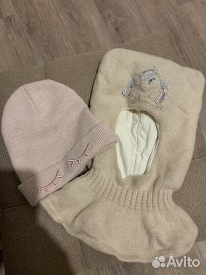 Шапка шлем и шапка с глазками 6 лет