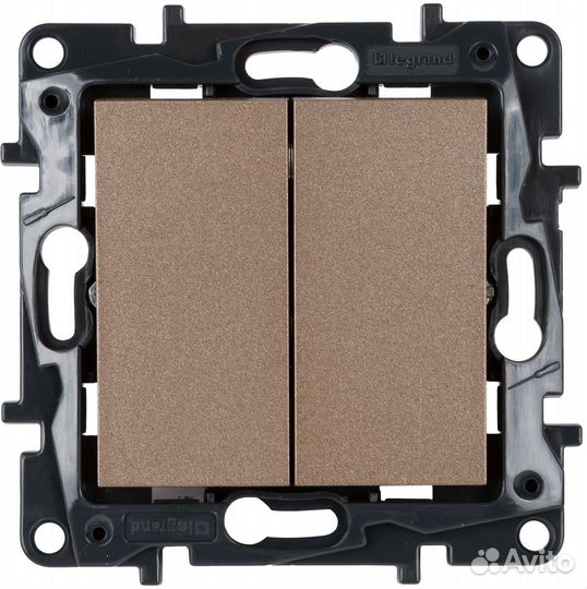 Переключатель встраиваемый Structura 2 клавиши, цв