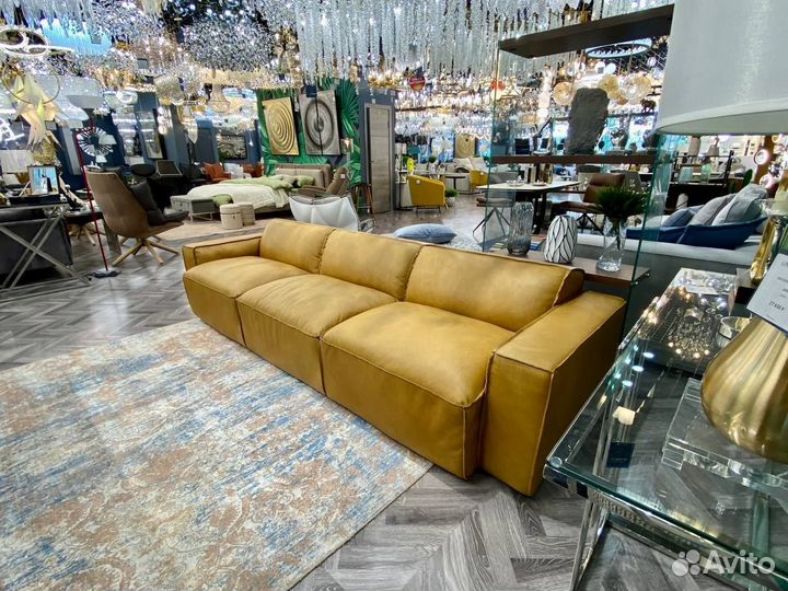 Диван из натуральной кожи