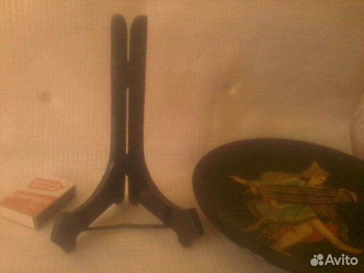 Тарелка декоративная, антикварная, лак, Индия