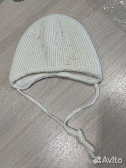 Шапка для девочки утеплённая об. 47см (9-12 мес)