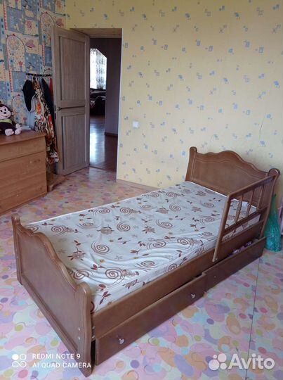 Детская кровать с матрасом ортопедическим