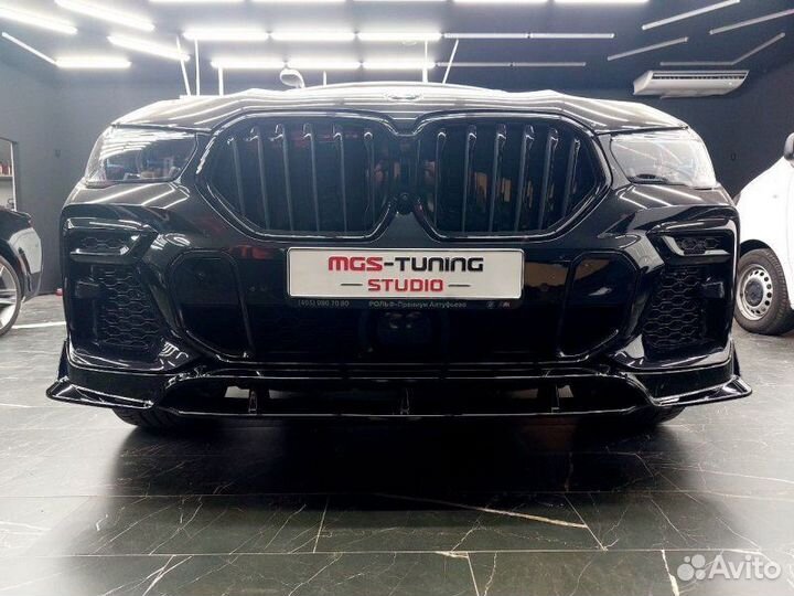 Губа + диффузор с насадками для BMW X6 G06