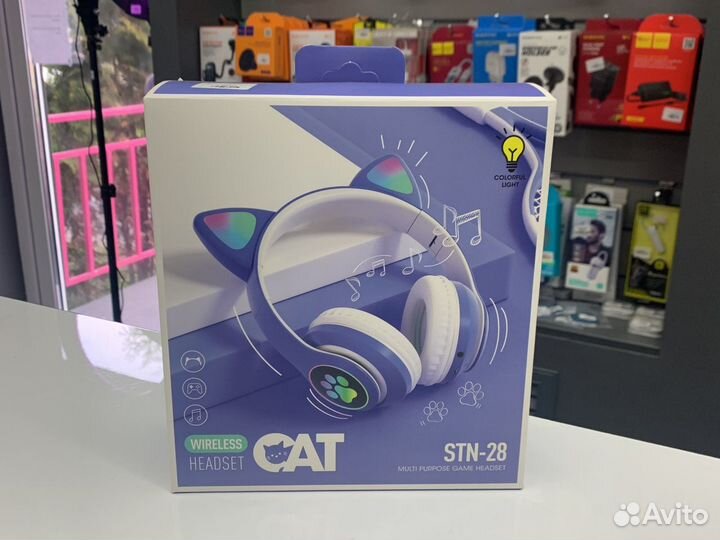 Беспроводные наушники с ушами кошки 28