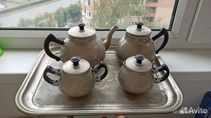 Сервиз из никелированного алюминия СССР