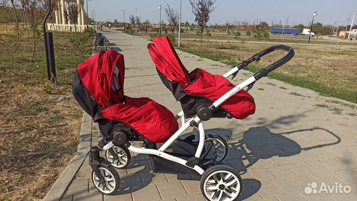 Коляска для двойни bebetto 42 3 в 1
