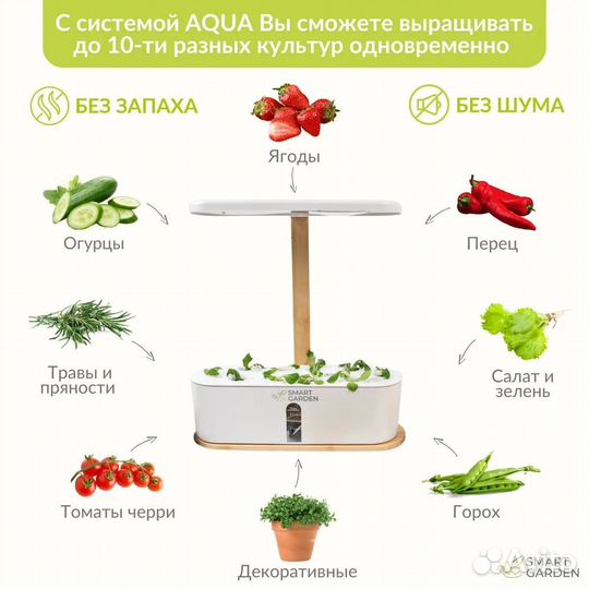 Умный сад с LED фитолампой, настольная ферма с авт