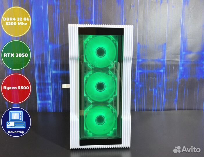 Собранный компьютер AMD5500-RTX3050-32DDR4-DLX-A520