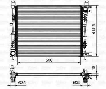 Радиатор охлаждения LADA Vesta - 701514 valeo