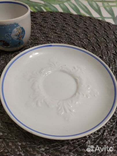 Чашка, блюдце Кофейная пара Вербилки СССР