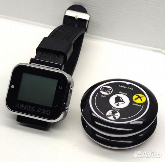 Кнопка вызова официанта модель Смайл и часы