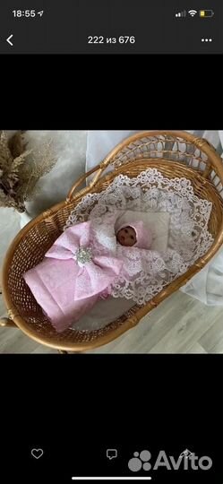 Конверт на выписку для девочки весна-лето