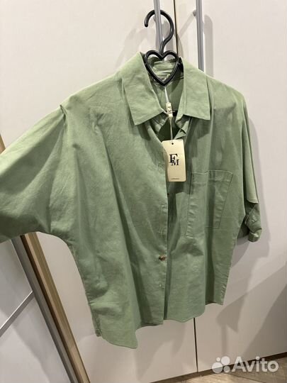 Рубашка хлопок/лен