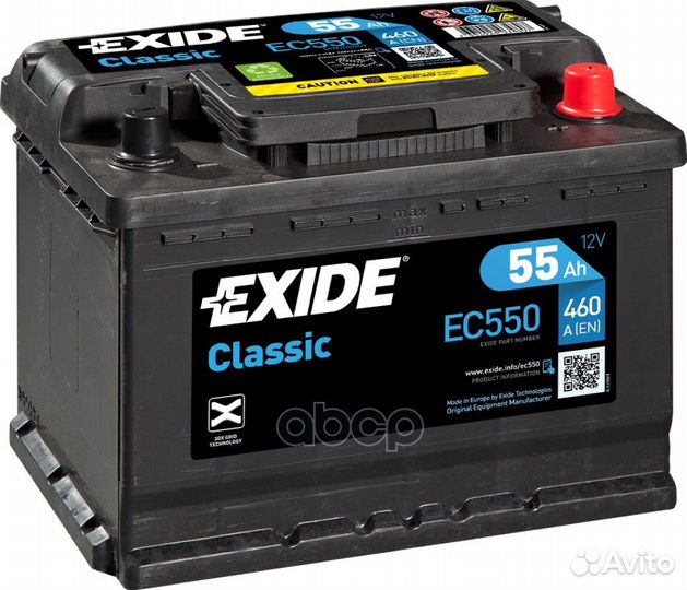 Exide EC550 classic аккумуляторная батарея 19