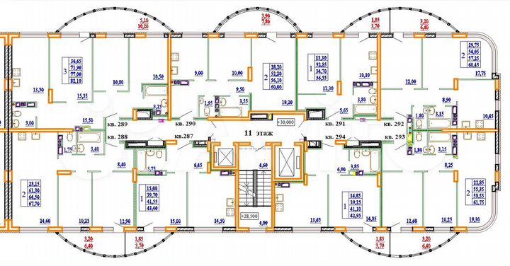 1-к. квартира, 43,4 м², 11/11 эт.