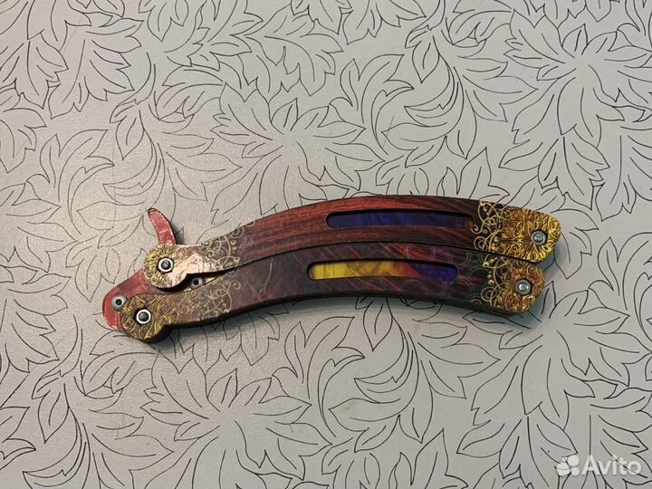 Деревянный нож бабочка