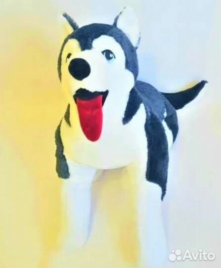 Мягкая игрушка собака Хаски 70см