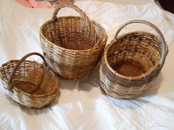Корзинка плетеная, ручная работа