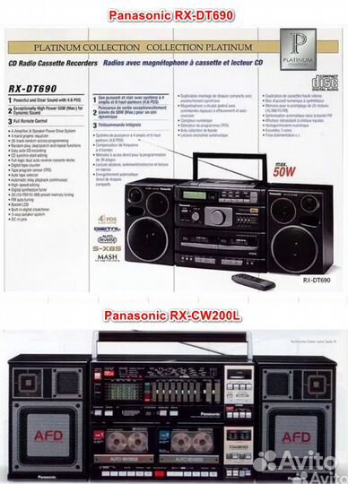 Panasonic: RX-DT680, RX-DT690, RX-CW 200L (разбор)