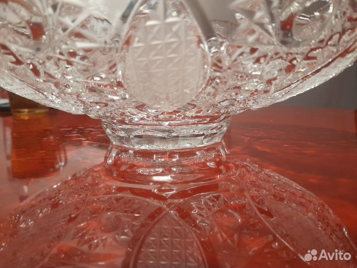 Ваза для фруктов салатник хрусталь