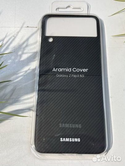 Чехол оригинал Samsung Z Flip 3 карбоновый