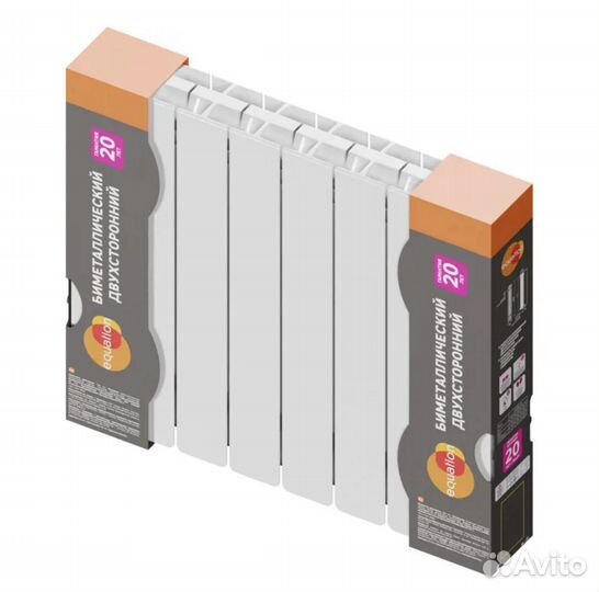 Радиатор 500/90 8 секций двухсторонний нижнее подк