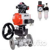 Кран шаровой DN.ru кшфпт.316.180 Ду65 Ру25, фланцевый, полнопроходной, нержавеющая сталь SS316, ptfe