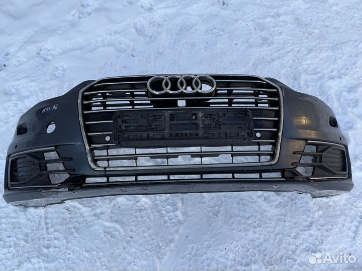 Audi A6 (C7) 4G c 2015 - Бампер передний S-Line, №