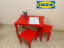 Детский стол + 2 табуретки IKEA utter икеа уттер