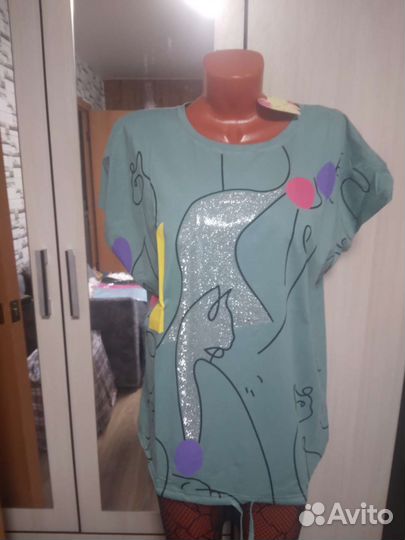 Туника футболка 48 50 52 54 56 турция