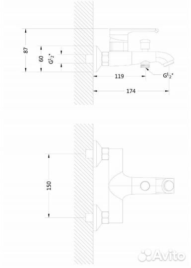 Смесители для ванны комплект boch mann BM10429