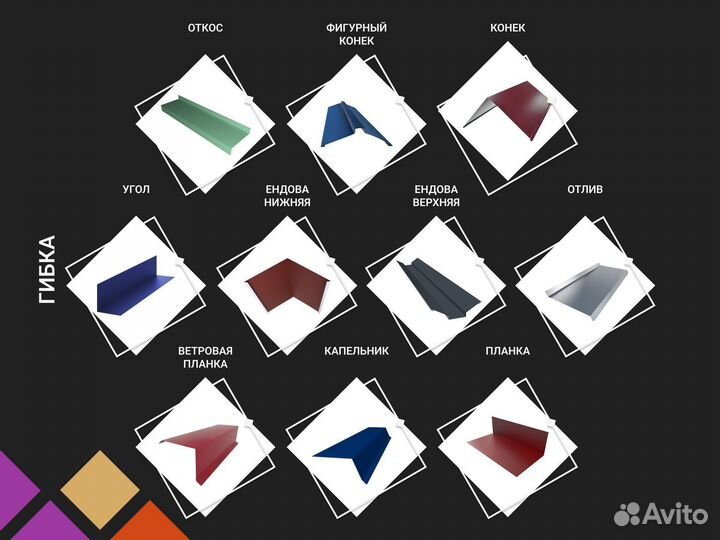 Гибка. Конек. Доборные, фасонные элементы